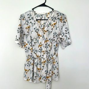 White Floral Sienna Sky Blouse